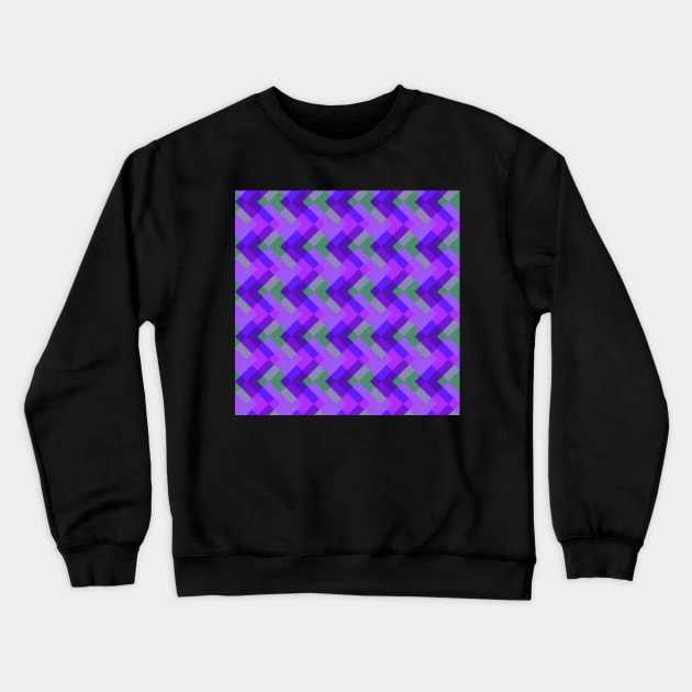 'Zagga' - in Blue, Green and Grey, and shades of Purple, Violet and Lilac Crewneck Sweatshirt by sleepingdogprod